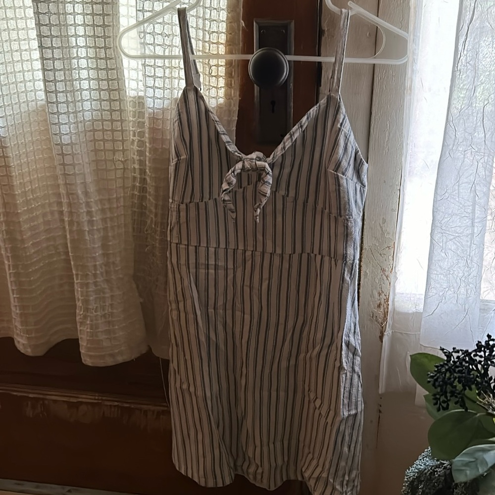 Hollister white, blue striped dress in size Small